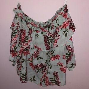 Off the shoulder floral top